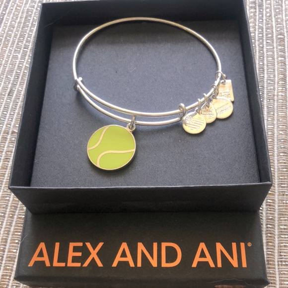 Alex and Ani Jewelry - Alex and Ani silver tennis ball charm bracelet